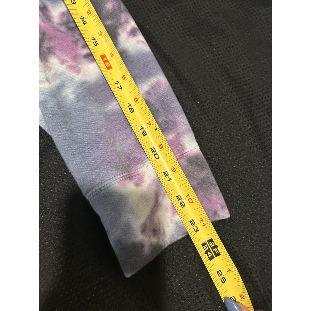 Urban Rebel Cropped Tie Dye Sweatshirt Sz L Oversized Blue Cotton Blend Trendy - Picture 12 of 14